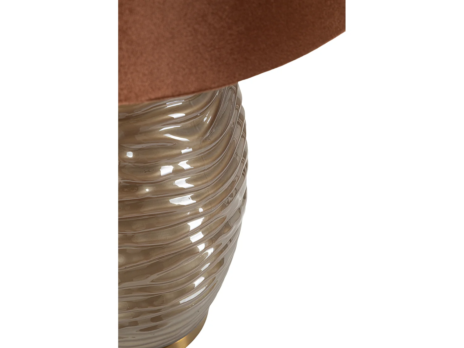 Lampe de table en verre marron cm ø 45,5x79