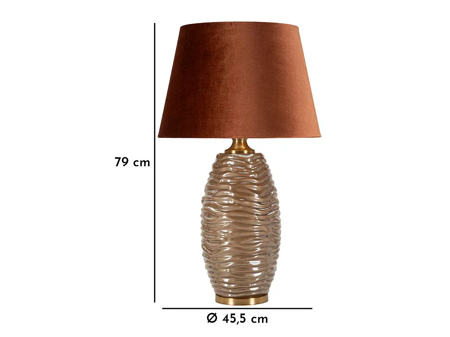 Lampe à Poser Design "Prague" 79cm Marron