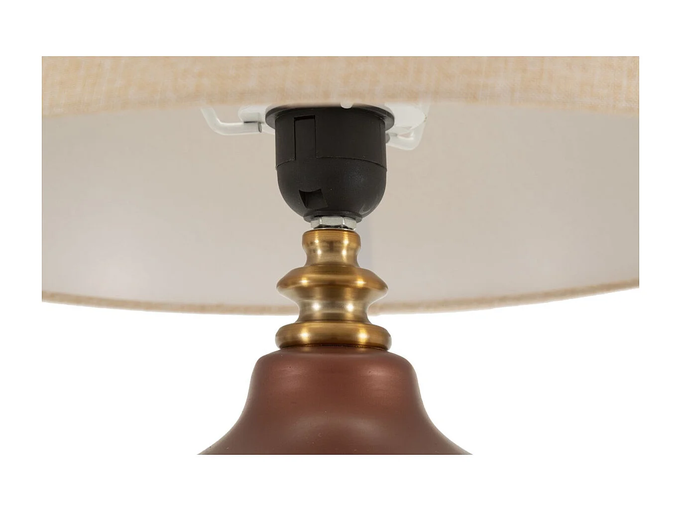 Bruine glazen tafellamp cm ø 35,5x65