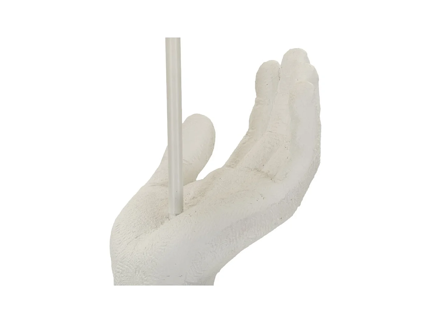 Lampe de table en résine blanche avec abat-jour crème, ø 35x93 cm