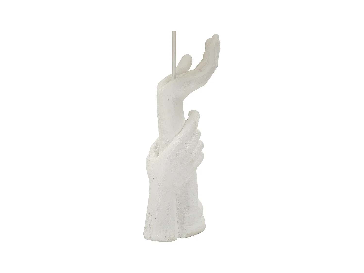 Lampe de table en résine blanche avec abat-jour crème, ø 35x93 cm