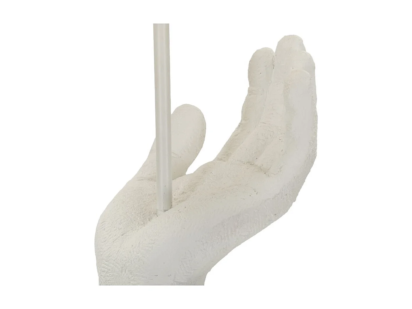 Lampe de table en résine blanche avec abat-jour crème, ø 35x93 cm