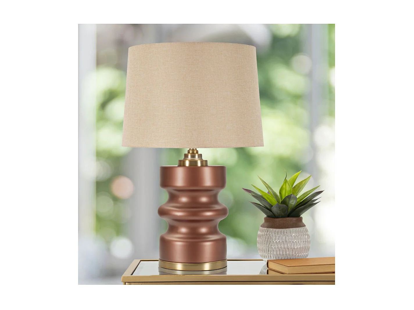 Lampe Design "Rosenthal" 56cm Marron