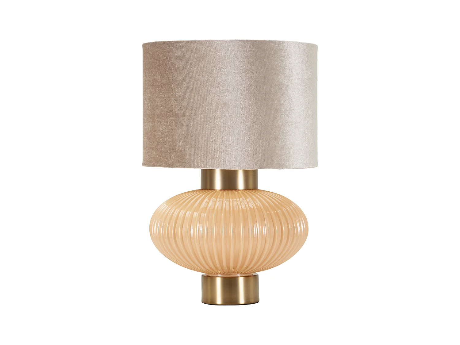 Lampe de table en verre nacré cm ø 33x49