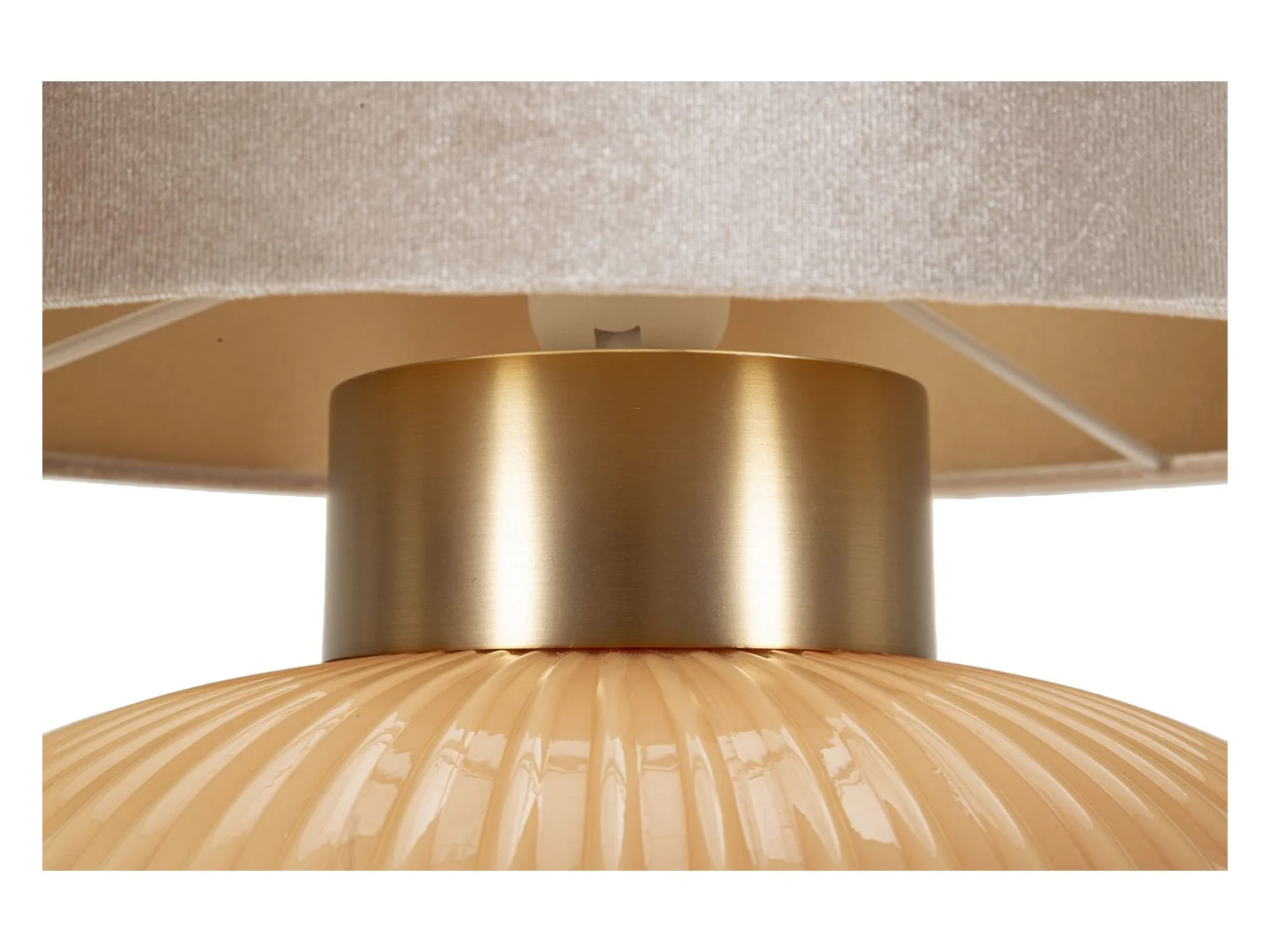 Lampe de table en verre nacré cm ø 33x49