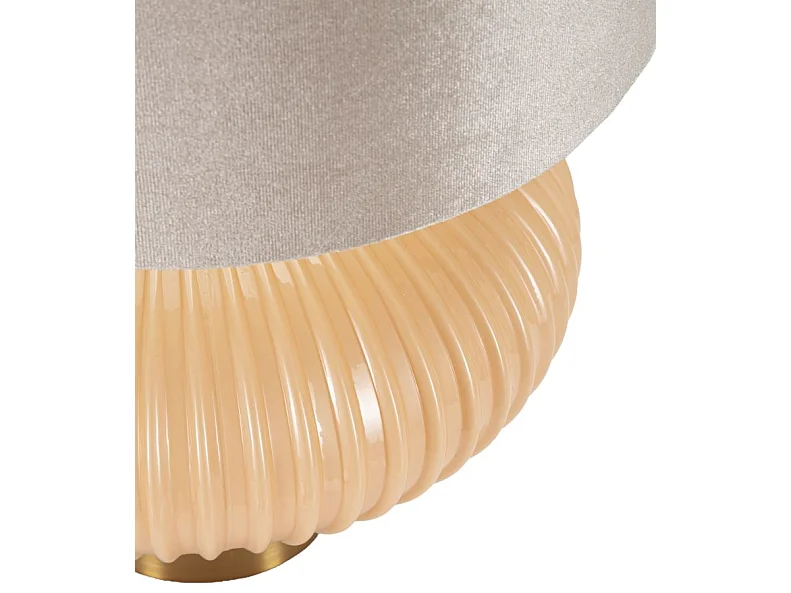 Lampe de table en verre nacré cm ø 33x49