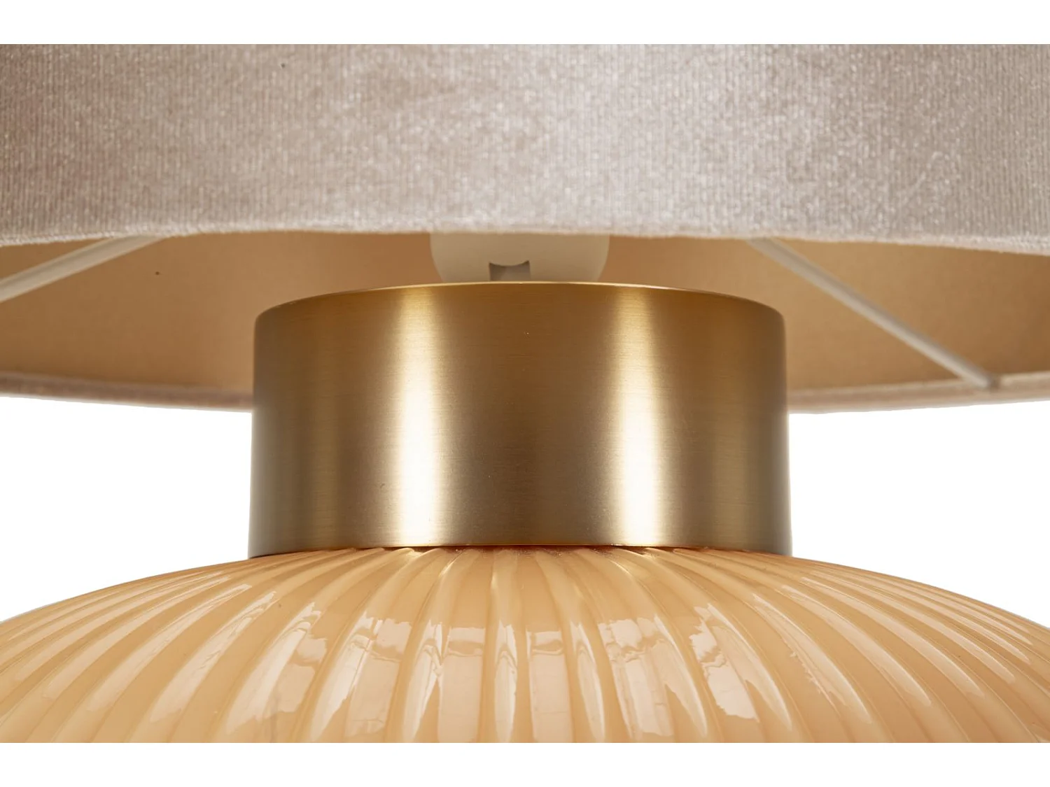 Lampe de table en verre nacré cm ø 33x49