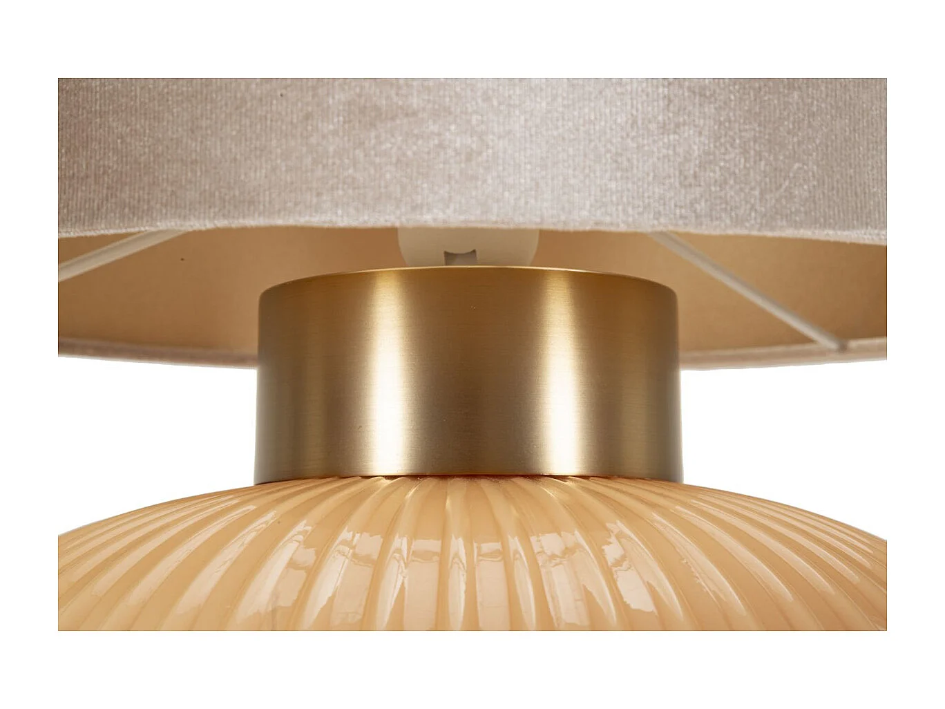 Lampe à Poser "Perly" 49cm Perle & Or