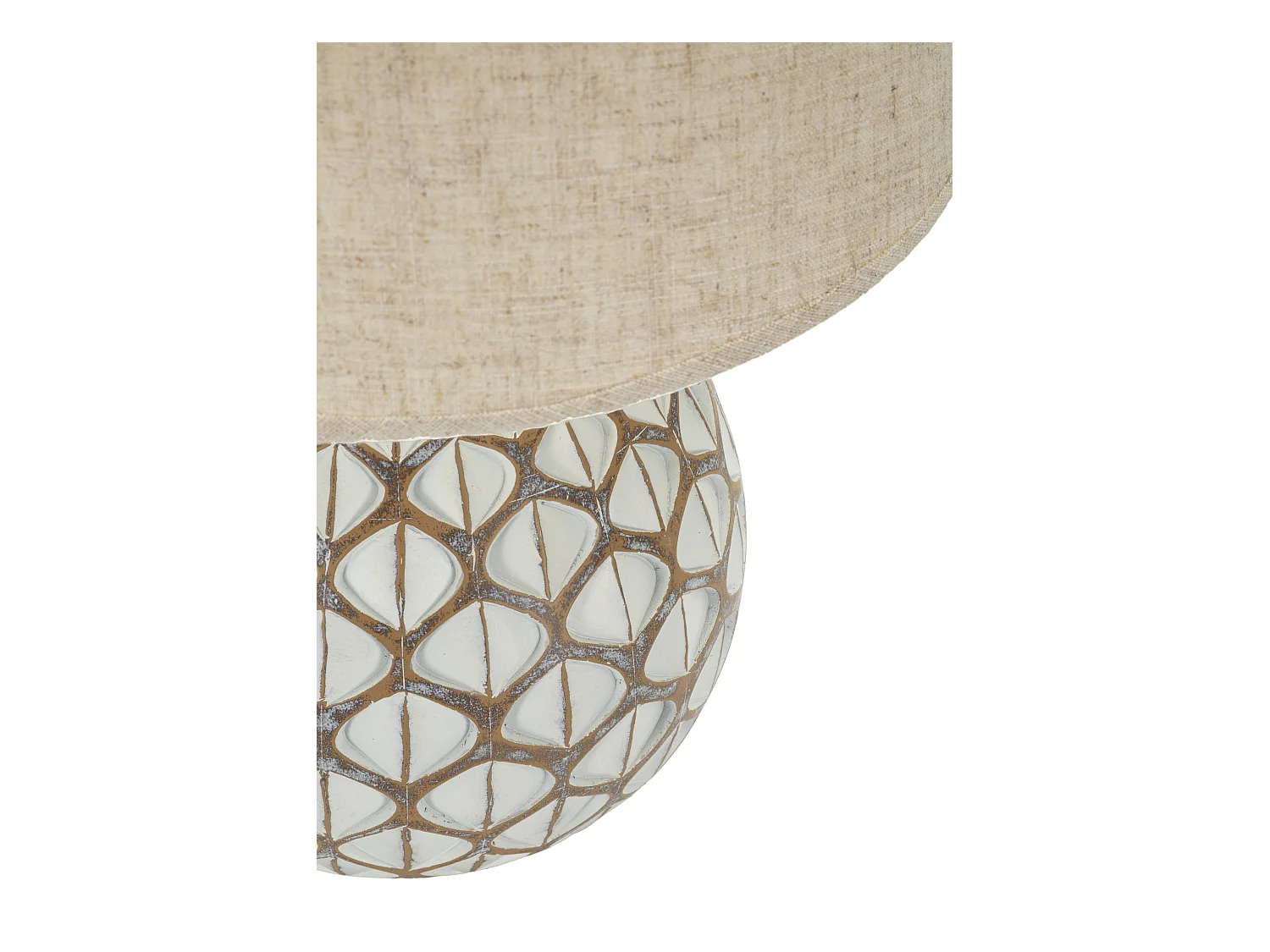 Lampe de table en résine blanche cm ø 35x52