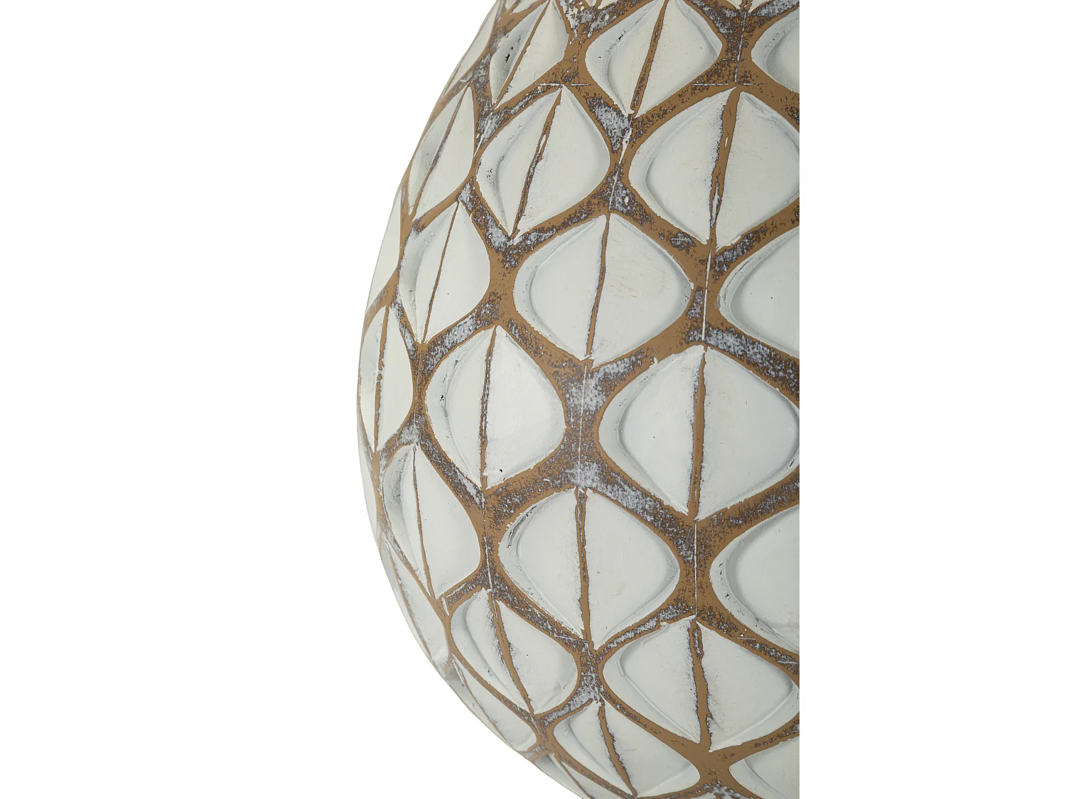 Lampada da tavolo in resina bianca cm ø 35x52