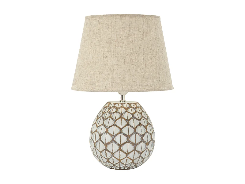 Lampe de table en résine blanche cm ø 35x52