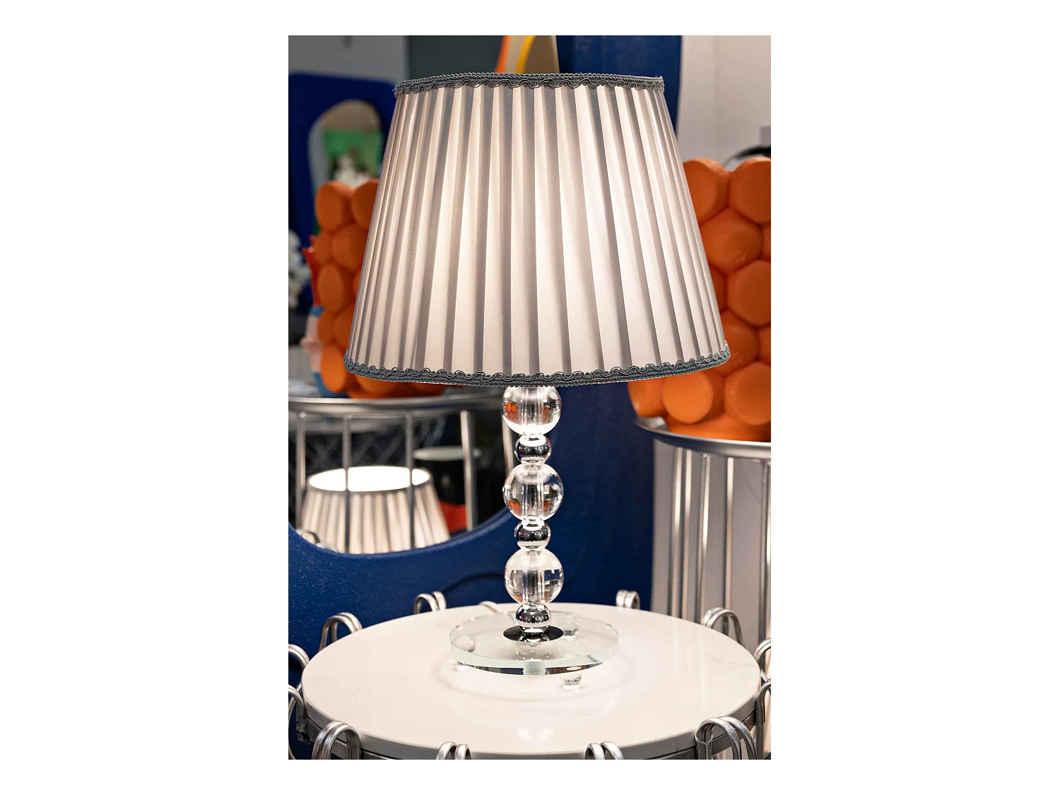Lampe à Poser en Métal "Tolly" 48cm Argent