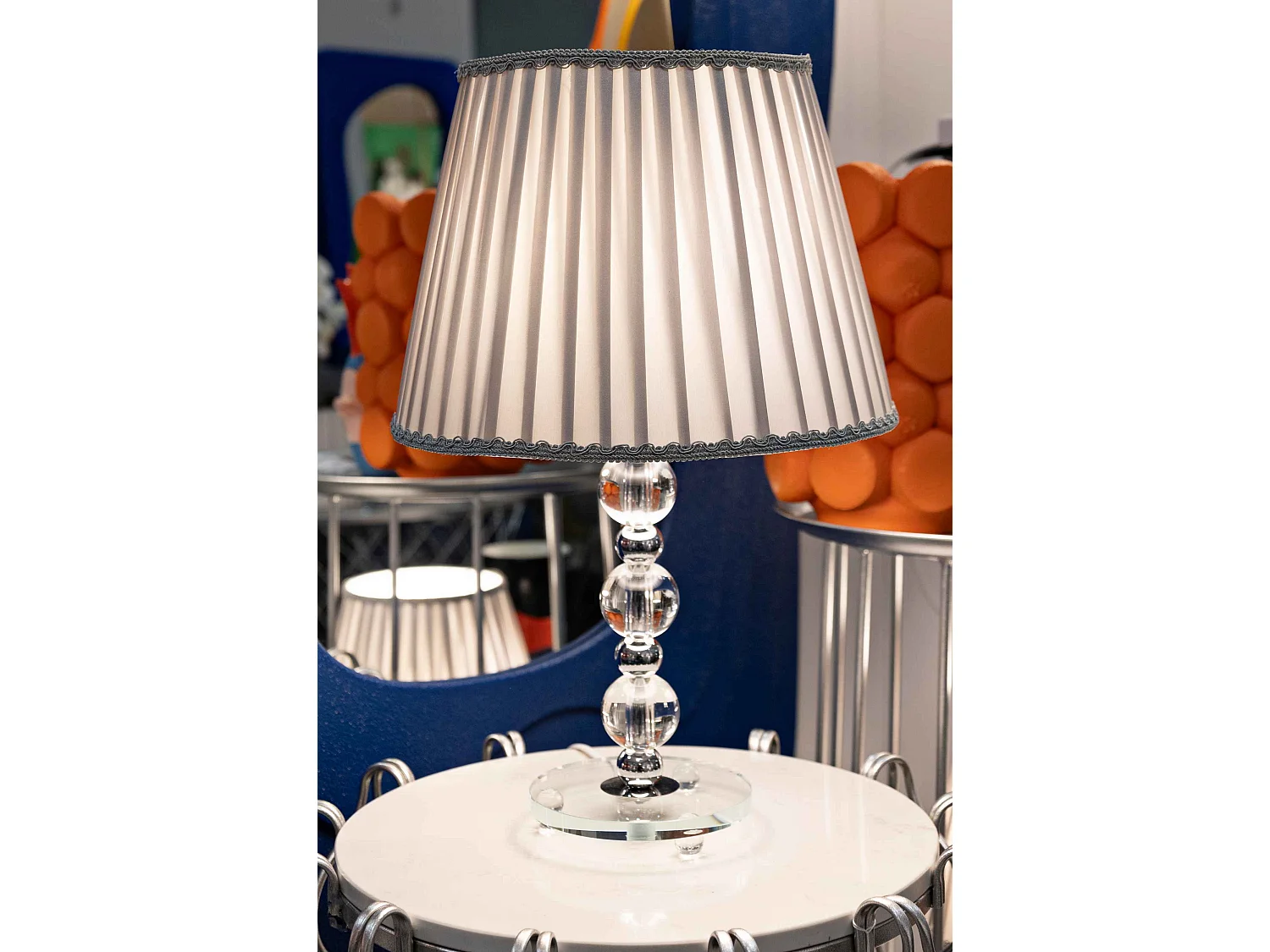 Lampe à Poser en Métal "Tolly" 48cm Argent