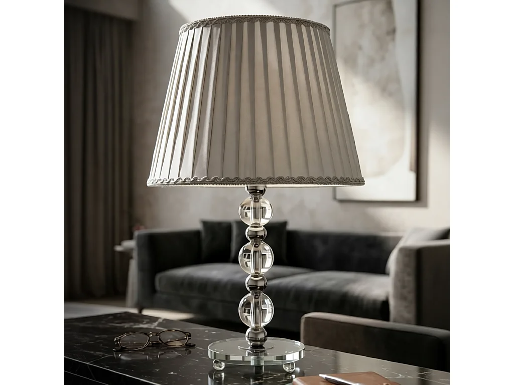 Lampe à Poser en Métal "Tolly" 48cm Argent
