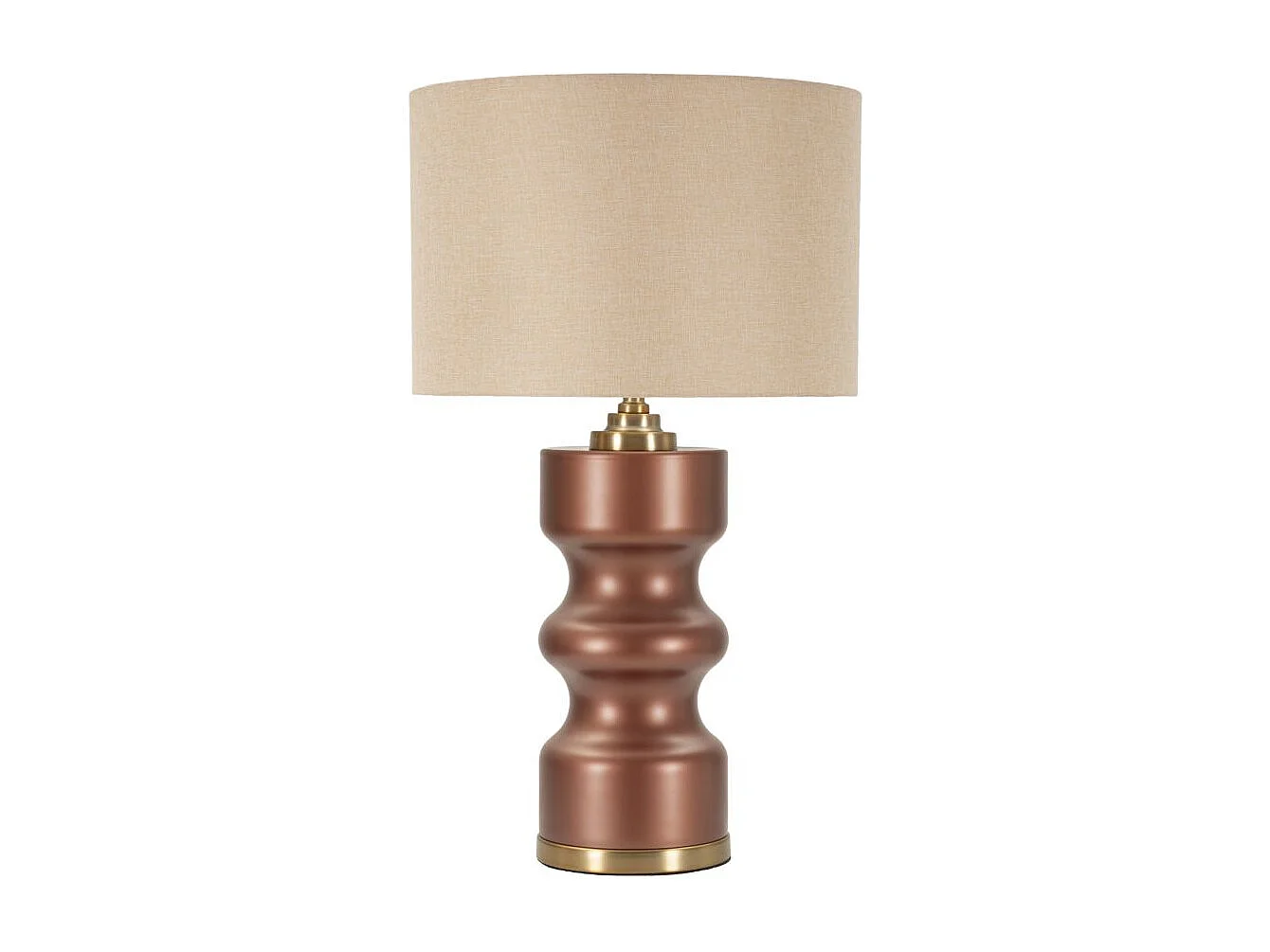 Bruine glazen tafellamp cm ø 40,5x69,5