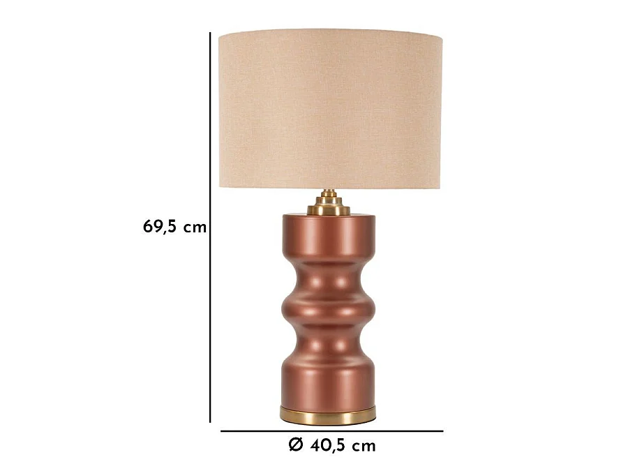 Lampe Design "Rosenthal" 69cm Marron