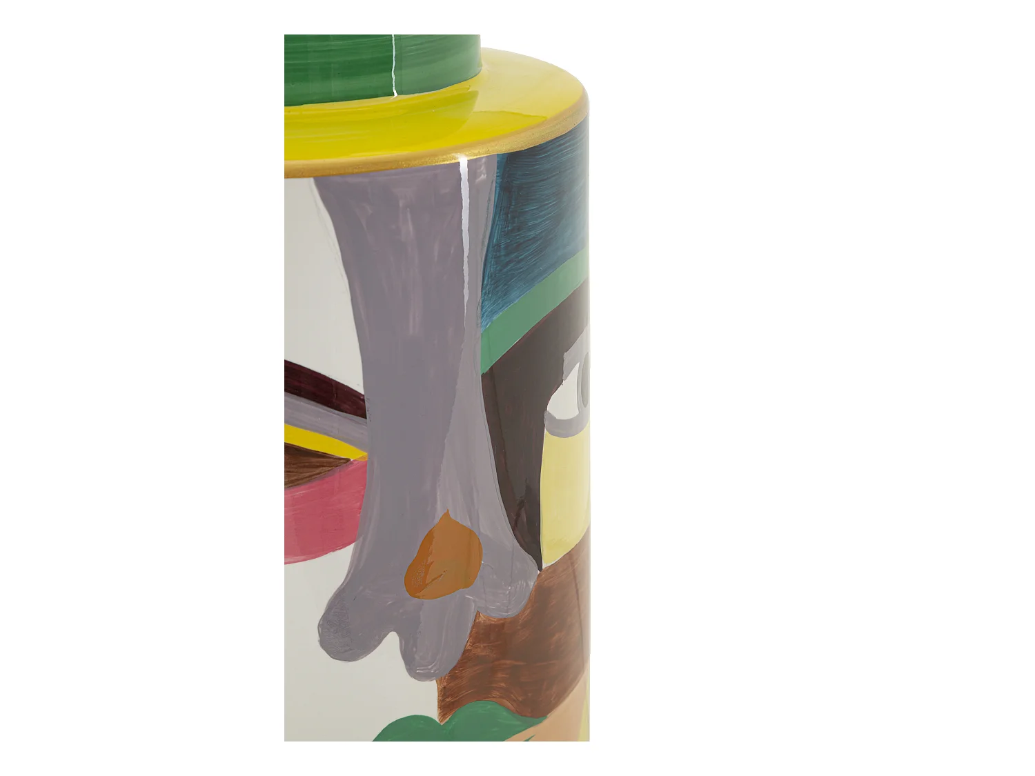 Lampada da tavolo in ceramica con paralume bianco cm ø 40x65