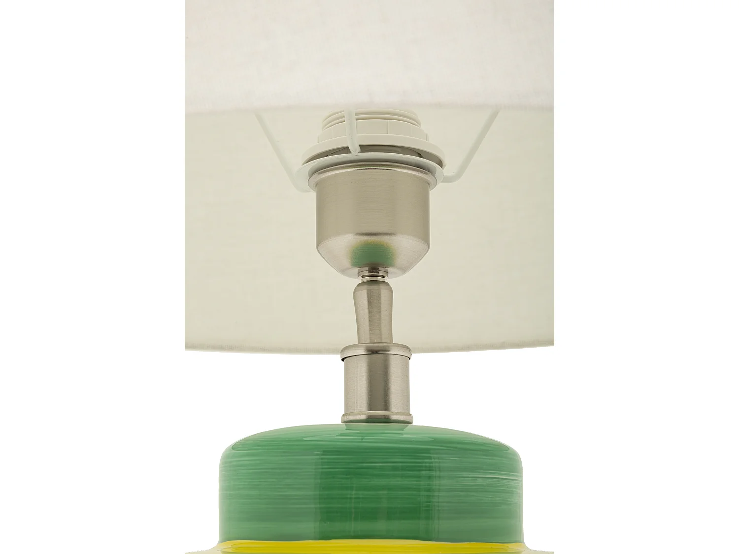 Lampe de table en céramique avec abat-jour blanc, ø 40x65 cm