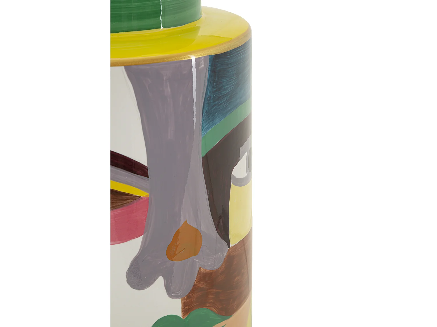 Lampe de table en céramique avec abat-jour blanc, ø 40x65 cm