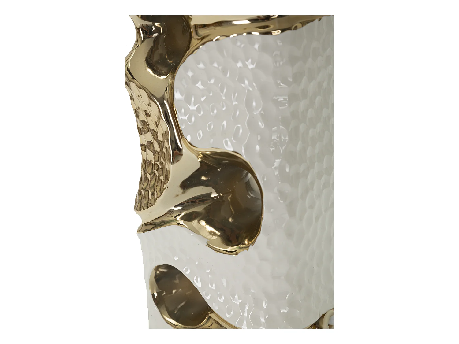 Lampe à Poser en Céramique "Florida" 43cm Blanc & Or