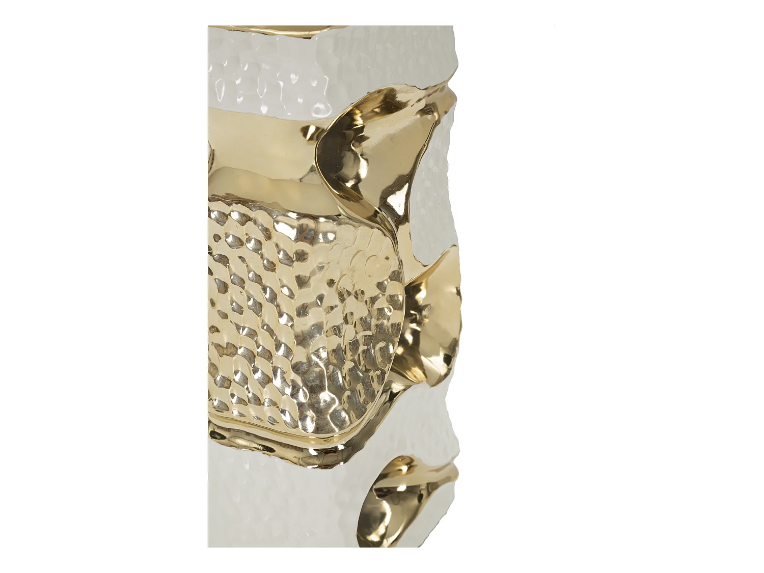 Lampe à Poser en Céramique "Florida" 43cm Blanc & Or