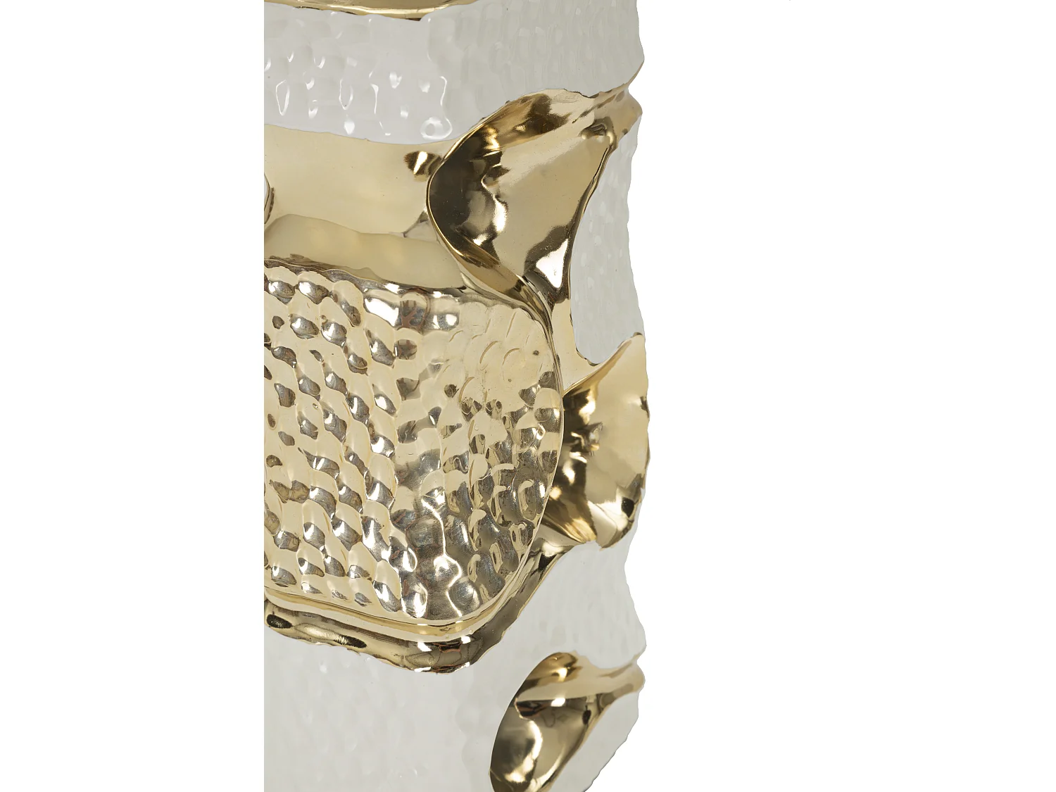 Lampe à Poser en Céramique "Florida" 43cm Blanc & Or