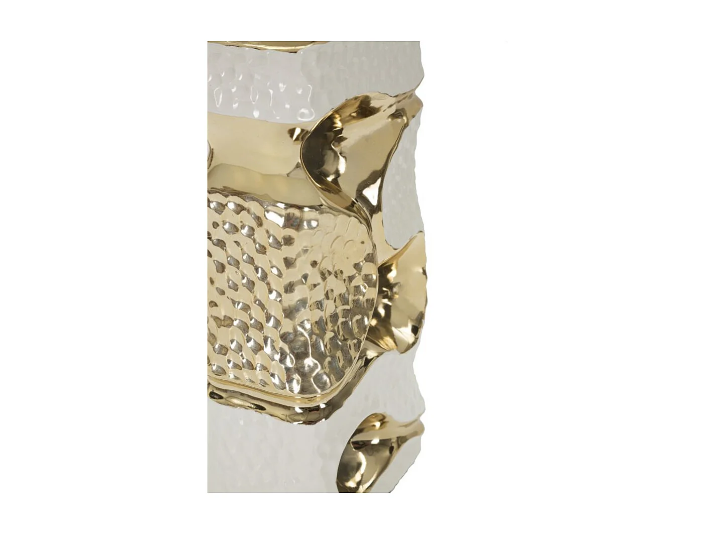 Lampe à Poser en Céramique "Florida" 43cm Blanc & Or