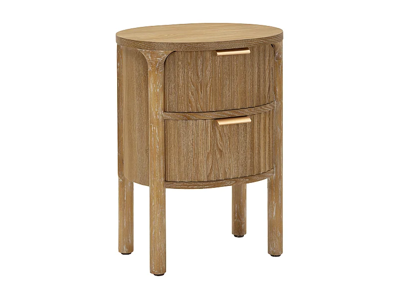 Chevet en bois 2 tiroirs Gothenburg 38 x 34.5 x 52 cm