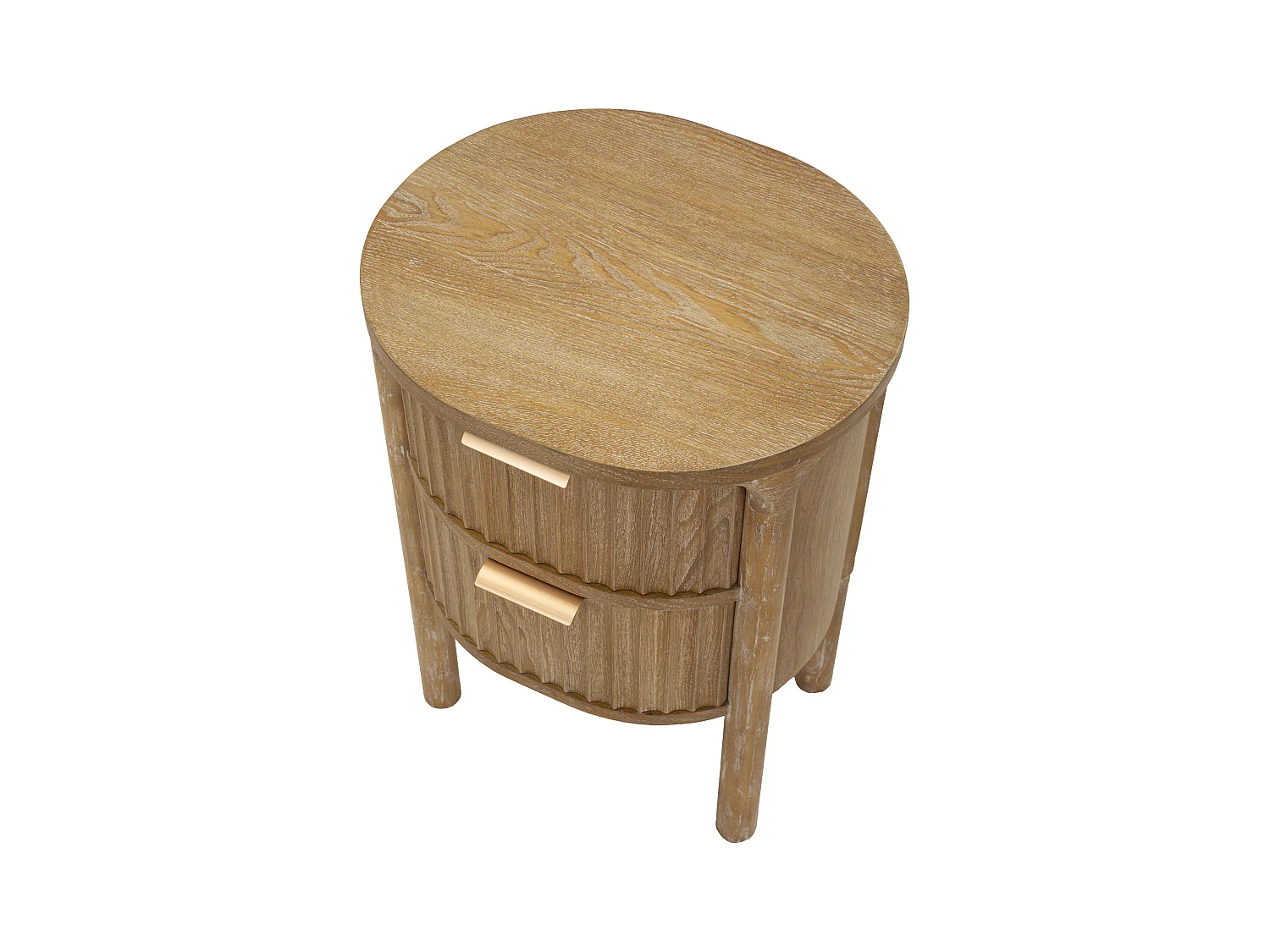 Chevet en bois 2 tiroirs Gothenburg 38 x 34.5 x 52 cm