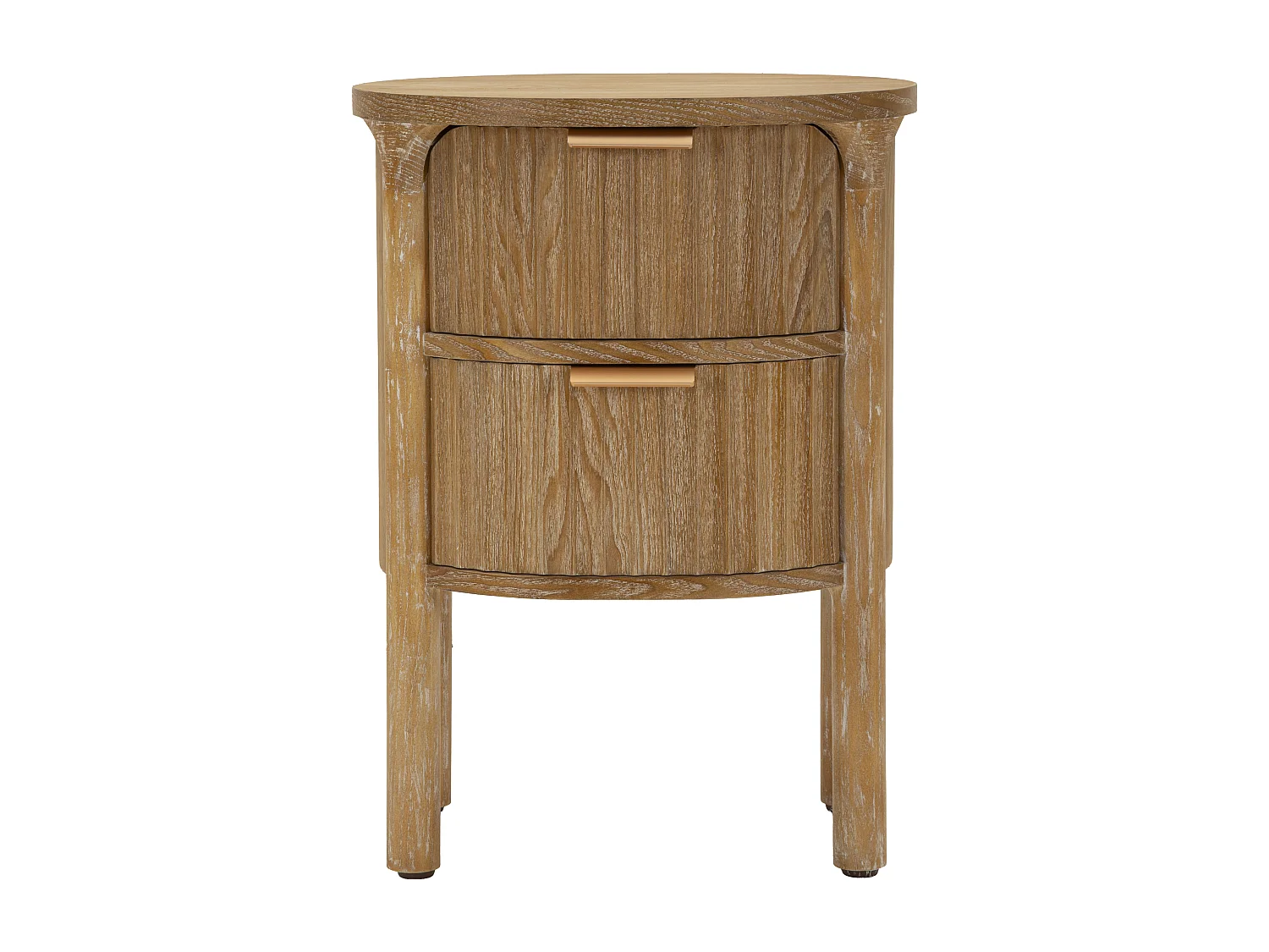 Table de Nuit 2 Tiroirs "Goteborg" 52cm Naturel