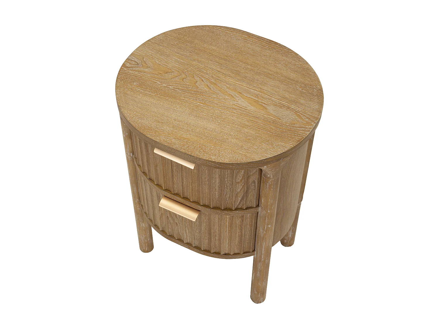 Table de Nuit 2 Tiroirs "Goteborg" 52cm Naturel