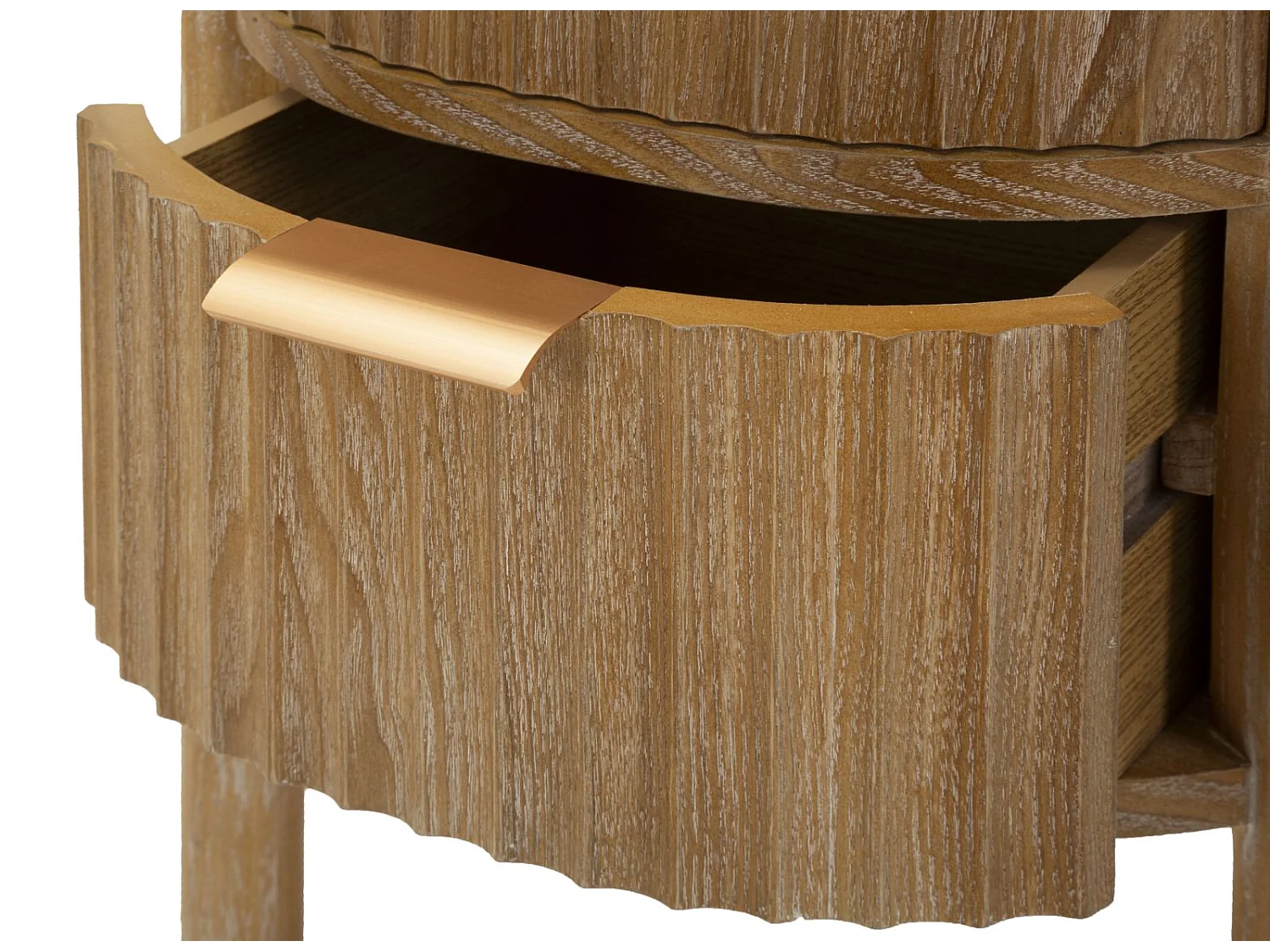 Table de Nuit 2 Tiroirs "Goteborg" 52cm Naturel