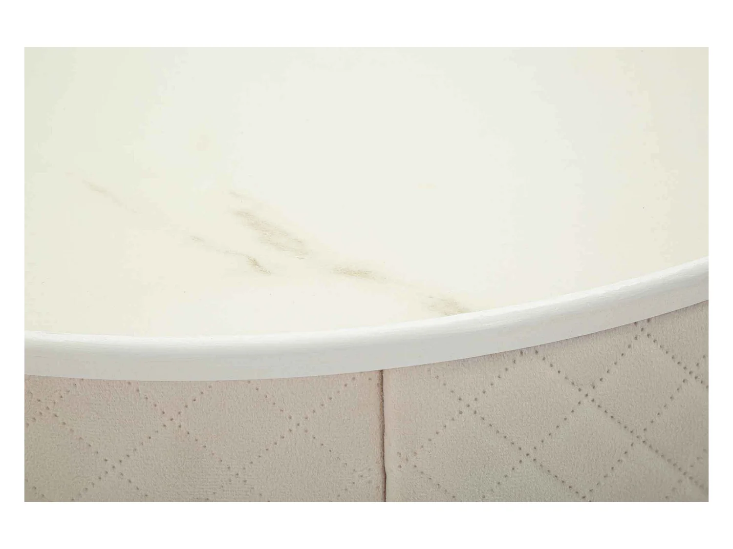 Comodino/toeletta con pouf in velluto cm ø 52x70 - ø 36x39