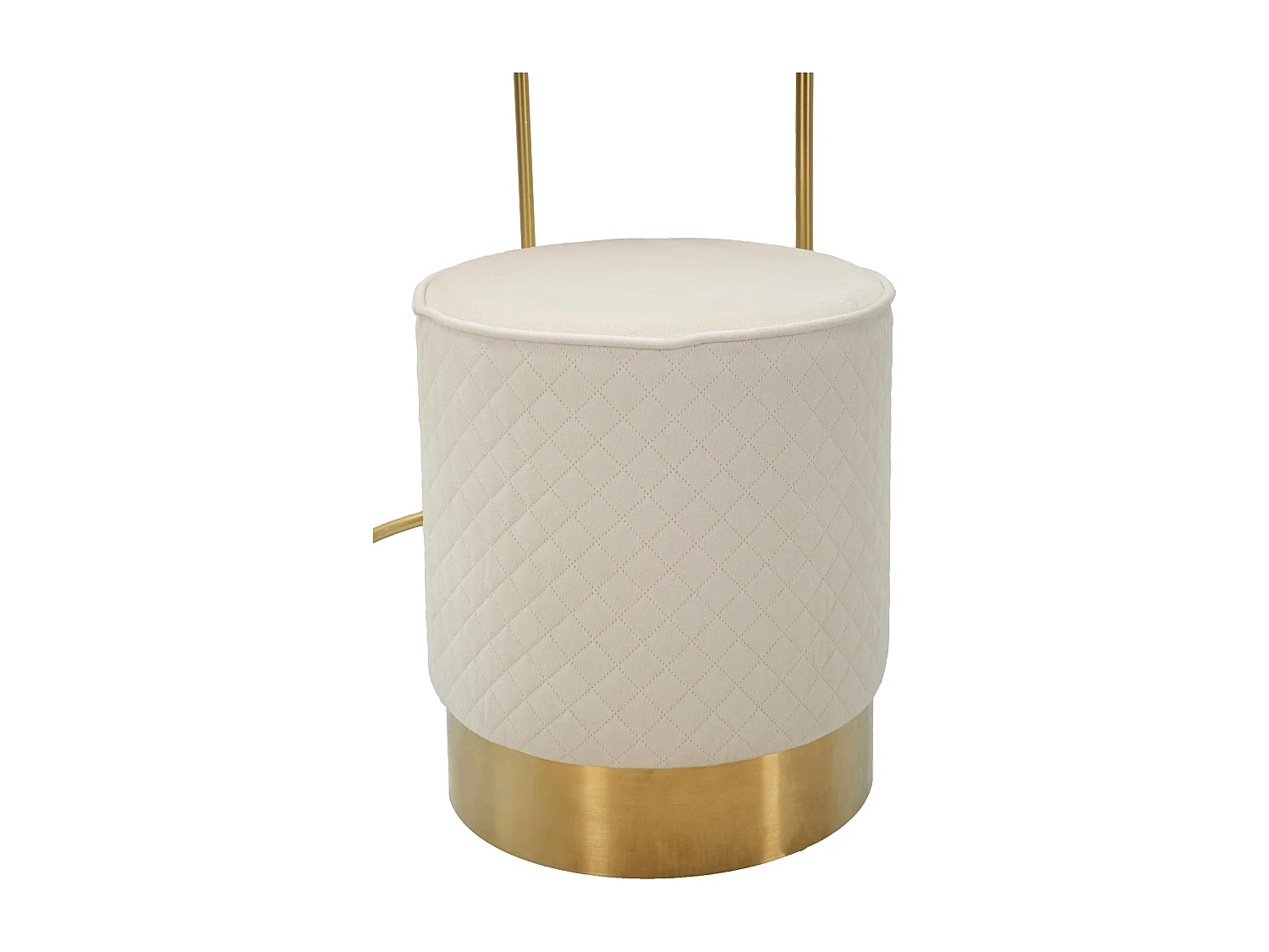 Coiffeuse d'Appoint Design "Vellit" 70cm Crème & Or