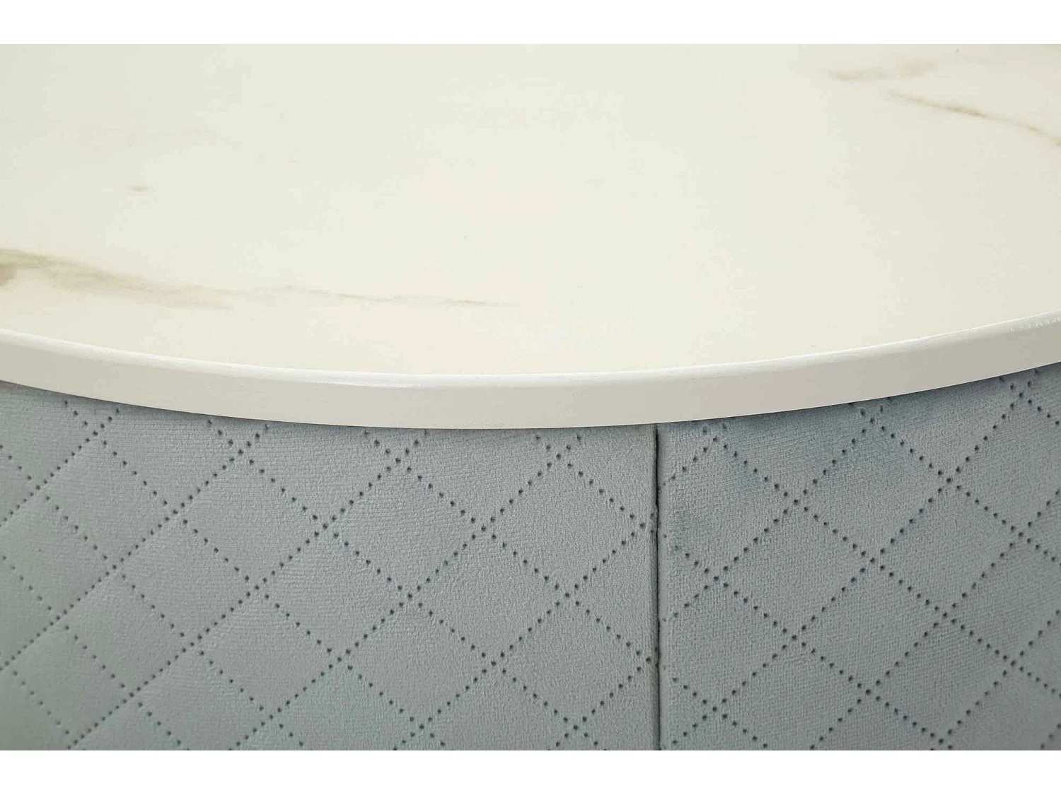 Table de chevet/coiffeuse avec pouf en velours cm ø 52x70 - ø 36x39