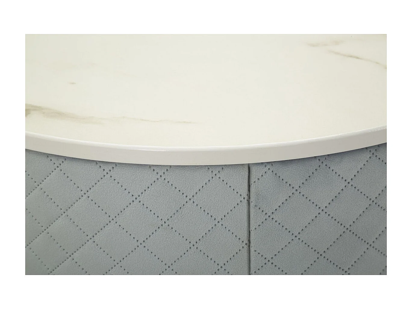 Coiffeuse d'Appoint Design "Vellit" 70cm Bleu Clair & Or