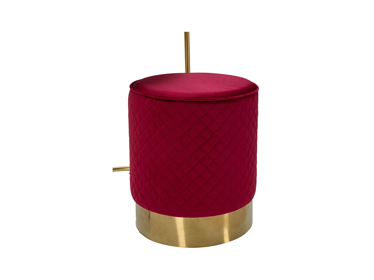 Comodino/toeletta con pouf in velluto cm ø 52x70 - ø 36x39