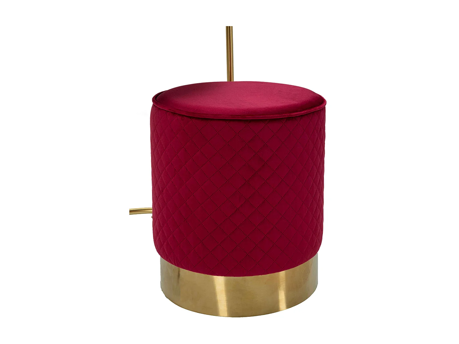 Comodino/toeletta con pouf in velluto cm ø 52x70 - ø 36x39