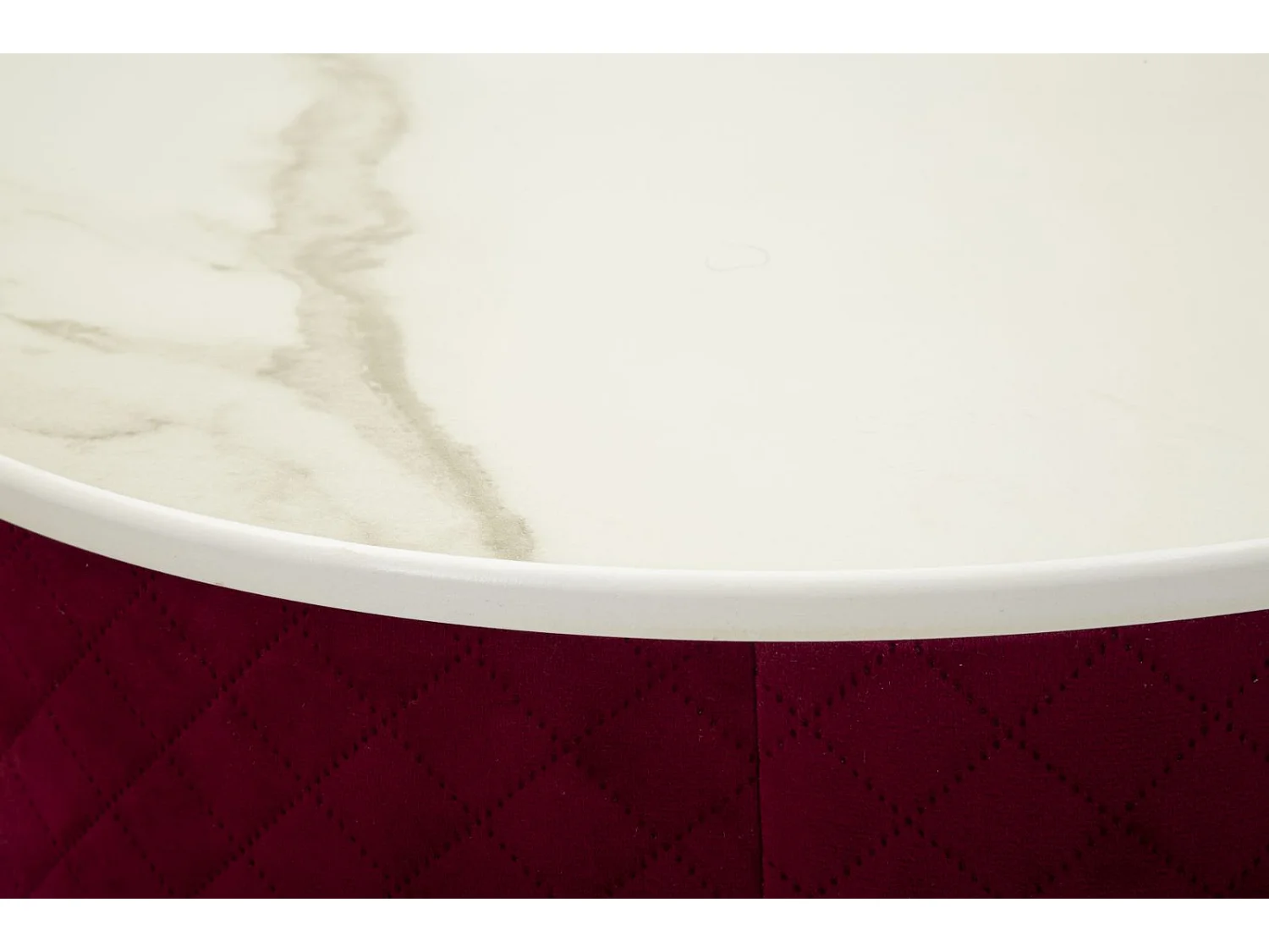 Coiffeuse d'Appoint Design "Vellit" 70cm Rouge & Or