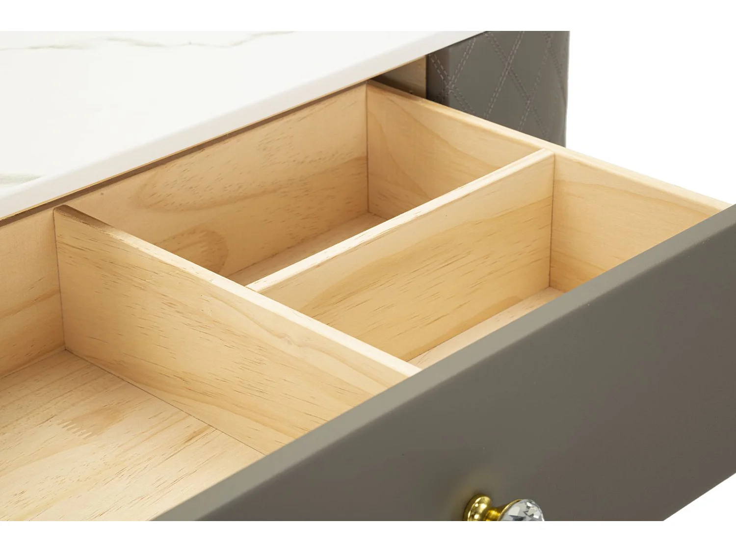 Coiffeuse Avec Pouf Effet Marbre "Sharon" 120 Gris & Or