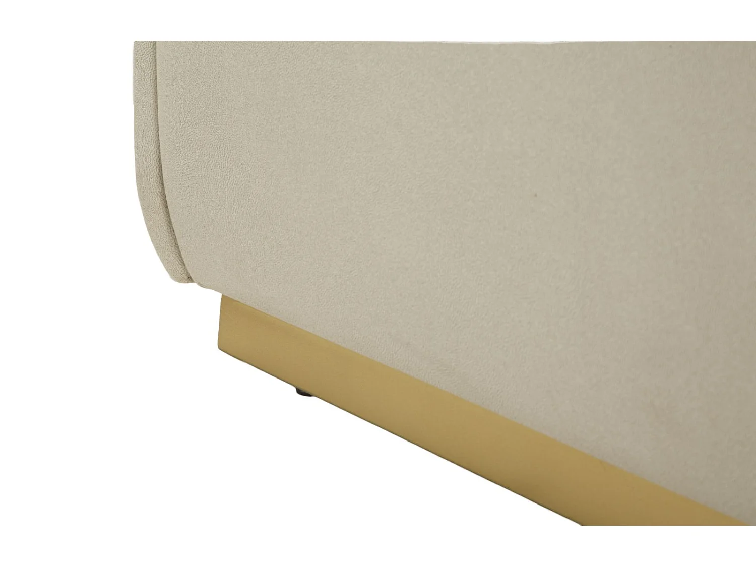 Sitzbank mit Stauraum aus Stoff beige 130x45x45 cm