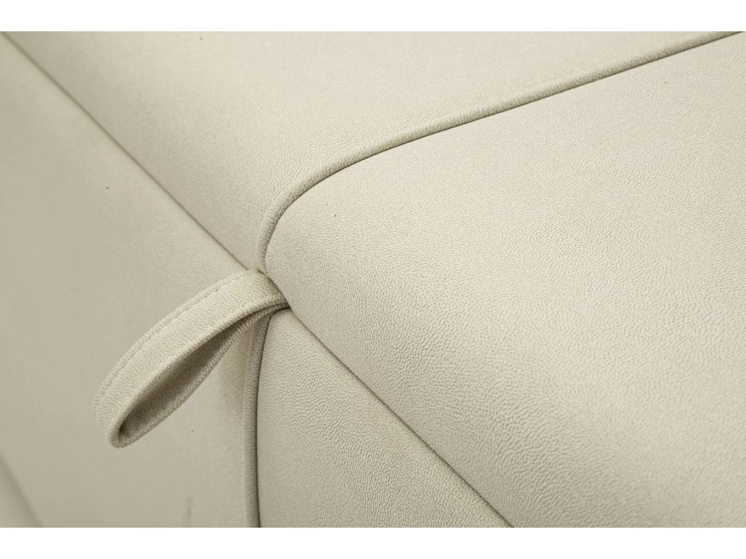 Sitzbank mit Stauraum aus Stoff beige 130x45x45 cm