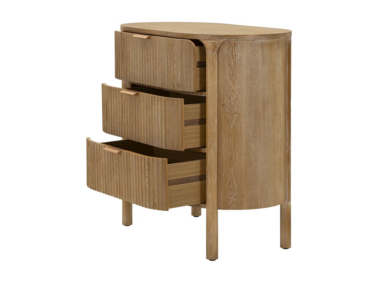 Commode 3 Tiroirs "Goteborg" 82cm Naturel