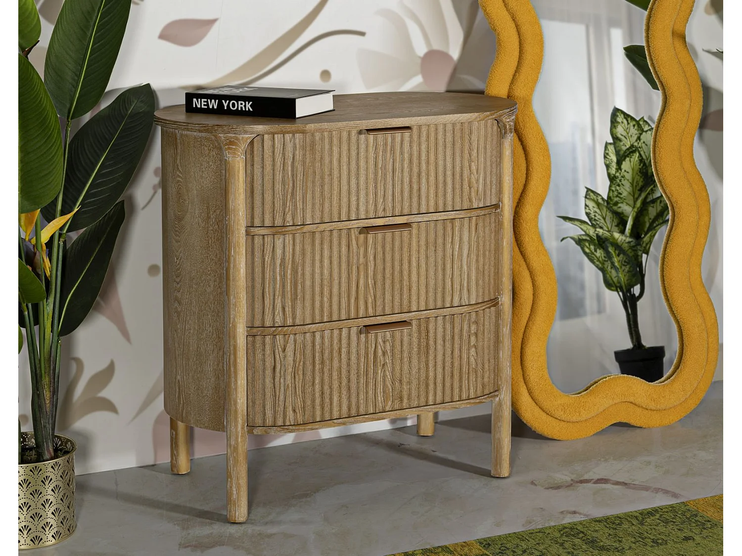 Commode 3 Tiroirs "Goteborg" 82cm Naturel