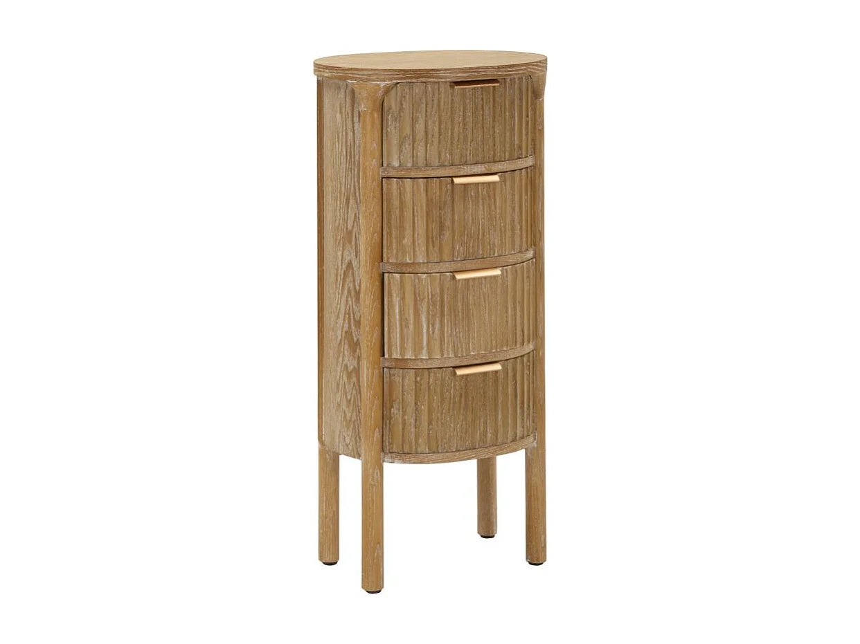 Chiffonnier en Bois 4 Tiroirs "Goteborg" 82cm Naturel