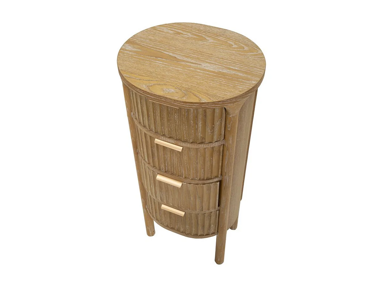 Chiffonnier en Bois 4 Tiroirs "Goteborg" 82cm Naturel