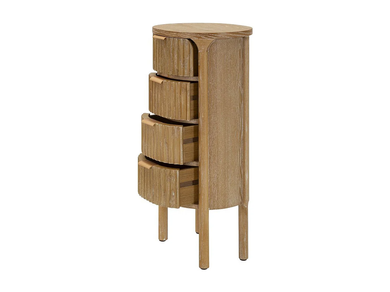 Chiffonnier en Bois 4 Tiroirs "Goteborg" 82cm Naturel