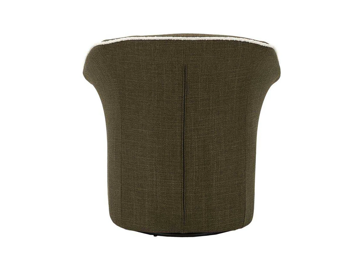 Fauteuil pivotant en tissu vert cm 83,5x66x80