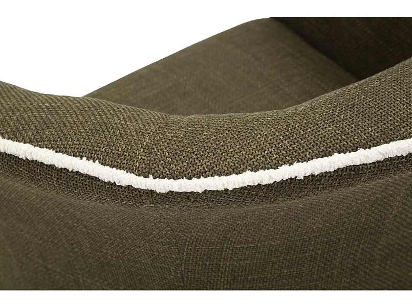 Fauteuil pivotant en tissu vert cm 83,5x66x80