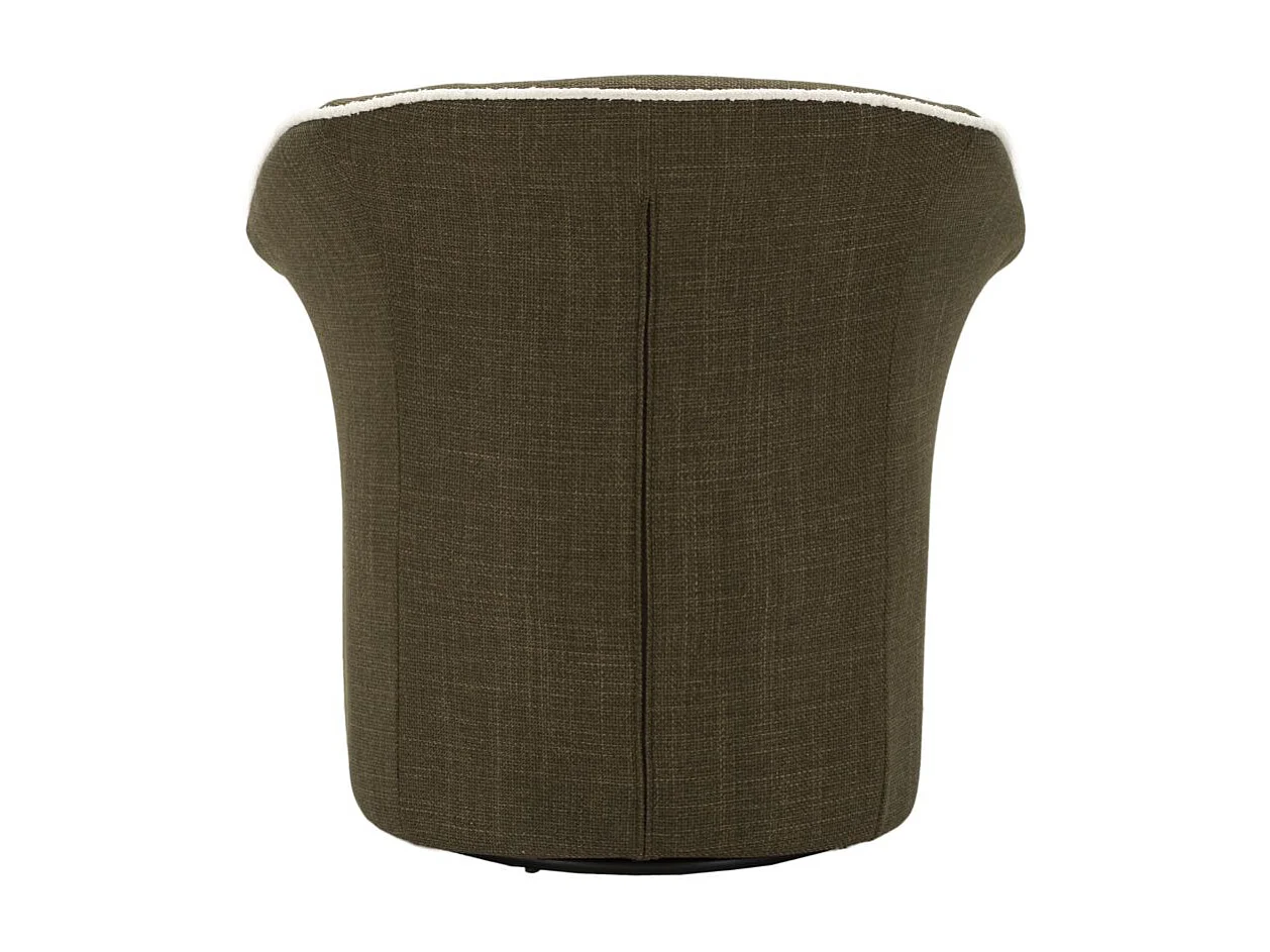 Fauteuil pivotant en tissu vert cm 83,5x66x80